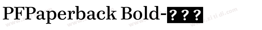 PFPaperback Bold字体转换